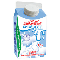  Биойогурт Байкальский 2,5% без сахара 0,5кг т/п БЗМЖ